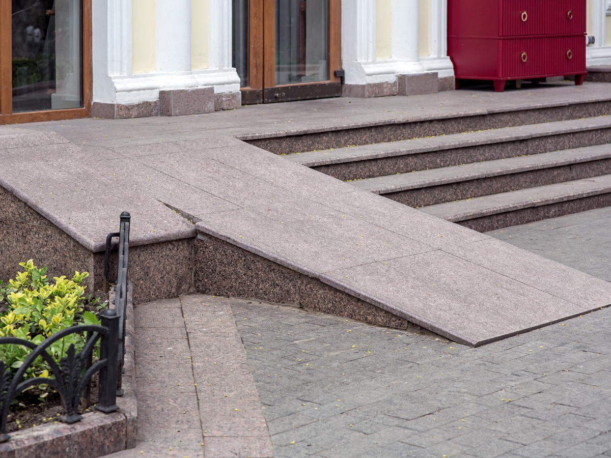 Xpress Construction & Services installed easy-access ramps and steps, showing safe, quality work for building entrances.